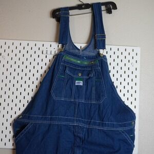 Liberty Overalls Denim Bib Workwear Pants Mens  48x30 Blue